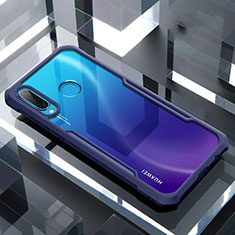Coque Rebord Contour Silicone et Vitre Transparente Miroir Housse Etui H01 pour Huawei P30 Lite New Edition Bleu