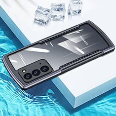 Coque Rebord Contour Silicone et Vitre Transparente Miroir Housse Etui H01 pour Samsung Galaxy Note 20 5G Gris