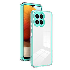 Coque Rebord Contour Silicone et Vitre Transparente Miroir Housse Etui H01P pour Huawei Honor X8 4G Vert