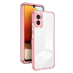 Coque Rebord Contour Silicone et Vitre Transparente Miroir Housse Etui H01P pour Motorola Moto E22i Or Rose