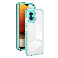 Coque Rebord Contour Silicone et Vitre Transparente Miroir Housse Etui H01P pour Motorola Moto G53y 5G Vert