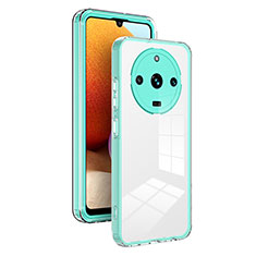 Coque Rebord Contour Silicone et Vitre Transparente Miroir Housse Etui H01P pour Realme 11 Pro 5G Vert