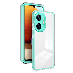 Coque Rebord Contour Silicone et Vitre Transparente Miroir Housse Etui H01P pour Realme C55 Vert