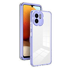 Coque Rebord Contour Silicone et Vitre Transparente Miroir Housse Etui H01P pour Xiaomi Poco C50 Violet