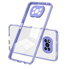 Coque Rebord Contour Silicone et Vitre Transparente Miroir Housse Etui H01P pour Xiaomi Poco X3 Pro Violet