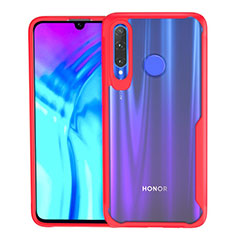 Coque Rebord Contour Silicone et Vitre Transparente Miroir Housse Etui H02 pour Huawei P Smart+ Plus (2019) Rouge