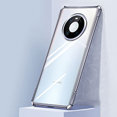 Coque Rebord Contour Silicone et Vitre Transparente Miroir Housse Etui M01 pour Huawei Mate 40E Pro 4G Argent