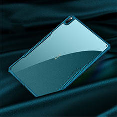 Coque Rebord Contour Silicone et Vitre Transparente Miroir Housse Etui M01 pour Huawei MatePad Pro 5G 10.8 Cyan