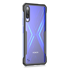 Coque Rebord Contour Silicone et Vitre Transparente Miroir Housse Etui M01 pour Huawei P Smart Pro (2019) Noir