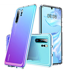 Coque Rebord Contour Silicone et Vitre Transparente Miroir Housse Etui M02 pour Huawei P30 Pro New Edition Clair