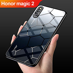 Coque Rebord Contour Silicone et Vitre Transparente Miroir Housse Etui M03 pour Huawei Honor Magic 2 Noir