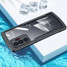 Coque Rebord Contour Silicone et Vitre Transparente Miroir Housse Etui M04 pour Samsung Galaxy Note 20 Ultra 5G Noir