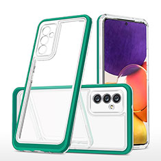 Coque Rebord Contour Silicone et Vitre Transparente Miroir Housse Etui MQ1 pour Samsung Galaxy A82 5G Vert