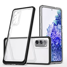 Coque Rebord Contour Silicone et Vitre Transparente Miroir Housse Etui MQ1 pour Samsung Galaxy S20 FE 5G Noir