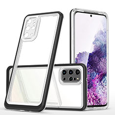 Coque Rebord Contour Silicone et Vitre Transparente Miroir Housse Etui MQ1 pour Samsung Galaxy S20 Plus 5G Noir