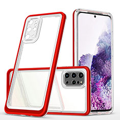 Coque Rebord Contour Silicone et Vitre Transparente Miroir Housse Etui MQ1 pour Samsung Galaxy S20 Plus 5G Rouge