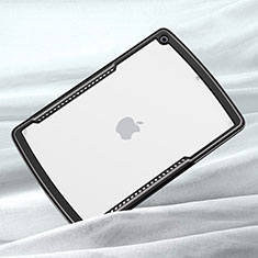 Coque Rebord Contour Silicone et Vitre Transparente Miroir Housse Etui pour Apple iPad 10.2 (2020) Noir