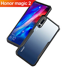 Coque Rebord Contour Silicone et Vitre Transparente Miroir Housse Etui pour Huawei Honor Magic 2 Noir