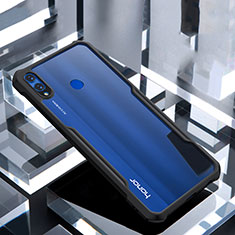 Coque Rebord Contour Silicone et Vitre Transparente Miroir Housse Etui pour Huawei Honor View 10 Lite Noir