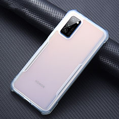 Coque Rebord Contour Silicone et Vitre Transparente Miroir Housse Etui pour Huawei Honor View 30 5G Clair