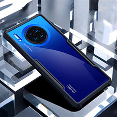 Coque Rebord Contour Silicone et Vitre Transparente Miroir Housse Etui pour Huawei Mate 30E Pro 5G Noir