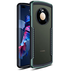 Coque Rebord Contour Silicone et Vitre Transparente Miroir Housse Etui pour Huawei Mate 40 Pro Vert