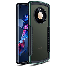 Coque Rebord Contour Silicone et Vitre Transparente Miroir Housse Etui pour Huawei Mate 40 Vert