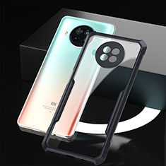 Coque Rebord Contour Silicone et Vitre Transparente Miroir Housse Etui pour Xiaomi Mi 10T Lite 5G Noir