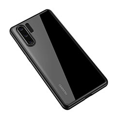 Coque Rebord Contour Silicone et Vitre Transparente Miroir Housse Etui Z01 pour Huawei P30 Pro New Edition Noir