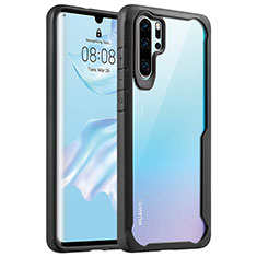 Coque Rebord Contour Silicone et Vitre Transparente Miroir Housse Etui Z02 pour Huawei P30 Pro Noir