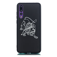 Coque Silicone Constellation Souple Couleur Unie Etui Housse S02 pour Huawei P20 Pro Noir