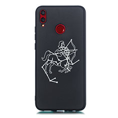 Coque Silicone Constellation Souple Couleur Unie Etui Housse S03 pour Huawei Honor 8X Noir