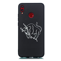 Coque Silicone Constellation Souple Couleur Unie Etui Housse S08 pour Huawei Honor 8X Noir