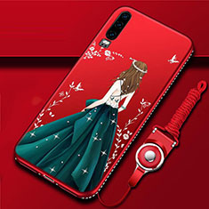 Coque Silicone Dos de Fille Souple Couleur Unie Etui Housse K01 pour Huawei P30 Mixte