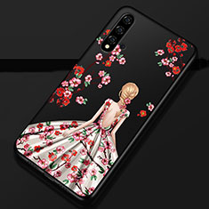 Coque Silicone Dos de Fille Souple Couleur Unie Etui Housse S02 pour Huawei Nova 5 Blanc