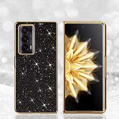 Coque Silicone et Plastique Housse Etui Protection Integrale 360 Degres Bling-Bling pour Huawei Honor Magic V2 5G Noir