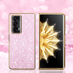 Coque Silicone et Plastique Housse Etui Protection Integrale 360 Degres Bling-Bling pour Huawei Honor Magic V2 5G Or Rose