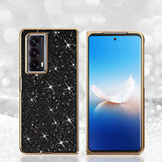 Coque Silicone et Plastique Housse Etui Protection Integrale 360 Degres Bling-Bling pour Huawei Honor Magic Vs2 5G Noir