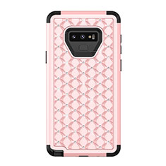 Coque Silicone et Plastique Housse Etui Protection Integrale 360 Degres Bling-Bling U01 pour Samsung Galaxy Note 9 Rose