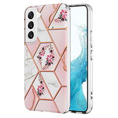 Coque Silicone Fleurs Souple Couleur Unie Etui Housse A01 pour Samsung Galaxy S21 Plus 5G Rose