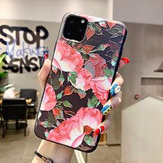 Coque Silicone Fleurs Souple Couleur Unie Etui Housse H12 pour Apple iPhone 11 Pro Rose