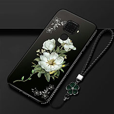 Coque Silicone Fleurs Souple Couleur Unie Etui Housse pour Huawei Nova 5i Pro Blanc