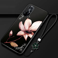 Coque Silicone Fleurs Souple Couleur Unie Etui Housse pour Huawei Nova 8 Pro 5G Mixte
