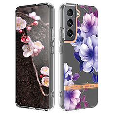 Coque Silicone Fleurs Souple Couleur Unie Etui Housse pour Samsung Galaxy S21 Plus 5G Mixte