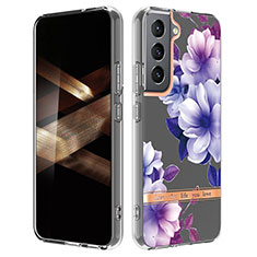 Coque Silicone Fleurs Souple Couleur Unie Etui Housse pour Samsung Galaxy S25 5G Mixte