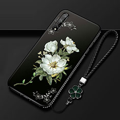 Coque Silicone Fleurs Souple Couleur Unie Etui Housse S01 pour Huawei P smart S Blanc