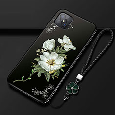 Coque Silicone Fleurs Souple Couleur Unie Etui Housse S01 pour Oppo A92s 5G Blanc