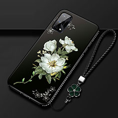 Coque Silicone Fleurs Souple Couleur Unie Etui Housse S01 pour Realme Q2 Pro 5G Noir