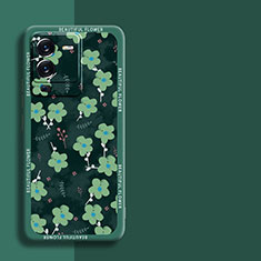 Coque Silicone Fleurs Souple Couleur Unie Etui Housse S01 pour Vivo V25 Pro 5G Vert