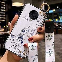 Coque Silicone Fleurs Souple Couleur Unie Etui Housse S02 pour Xiaomi Redmi K30 Pro Zoom Blanc